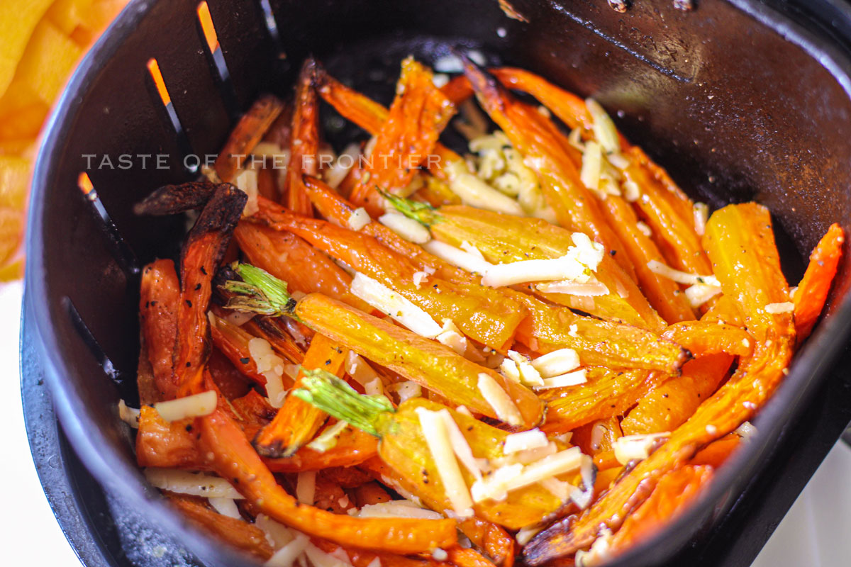 Air Fryer Carrots with Smoked Cheese