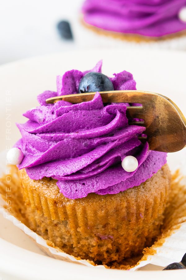 Blueberry Cupcakes with Blueberry Frosting