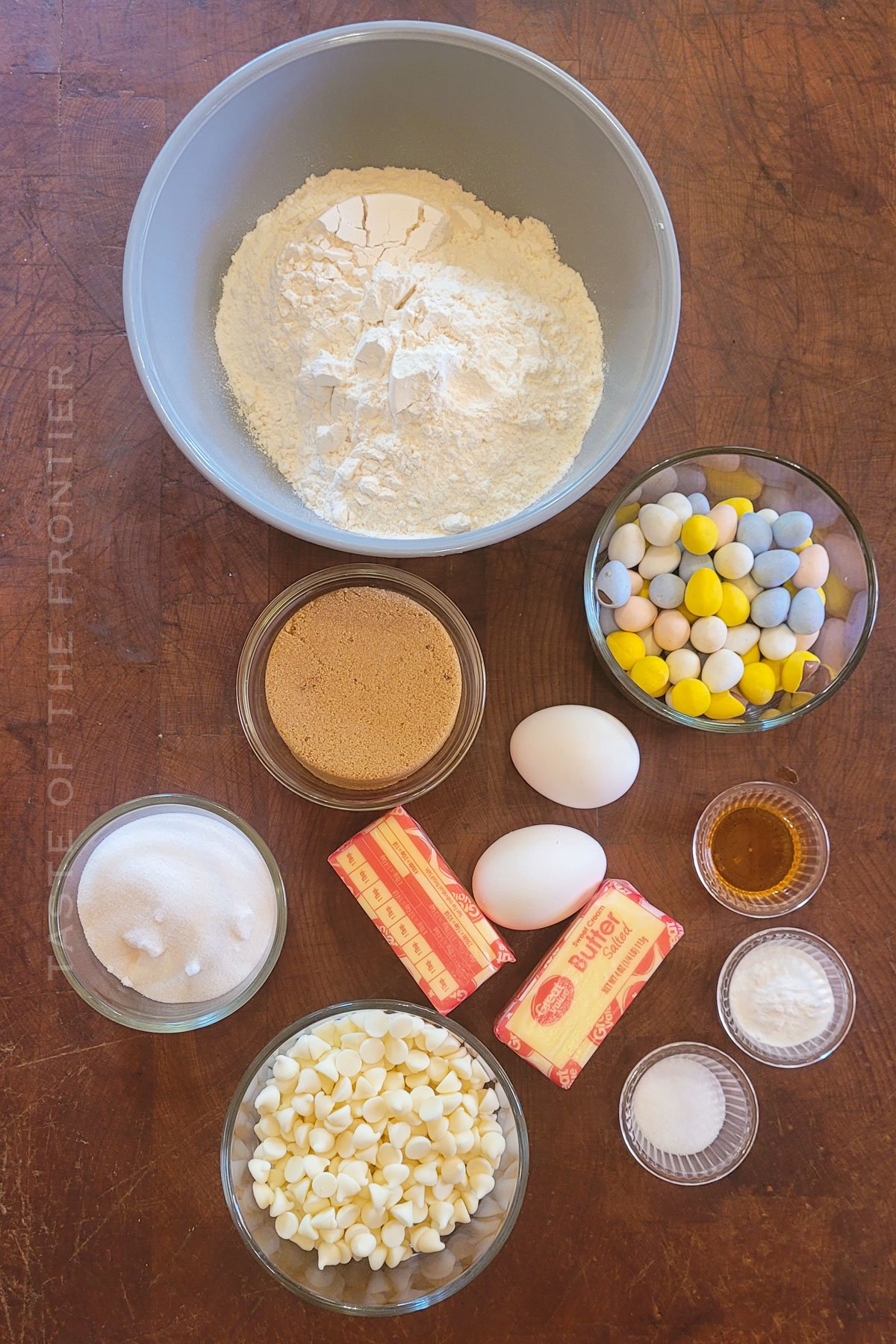 Ingredients for Cadbury Egg Cookies