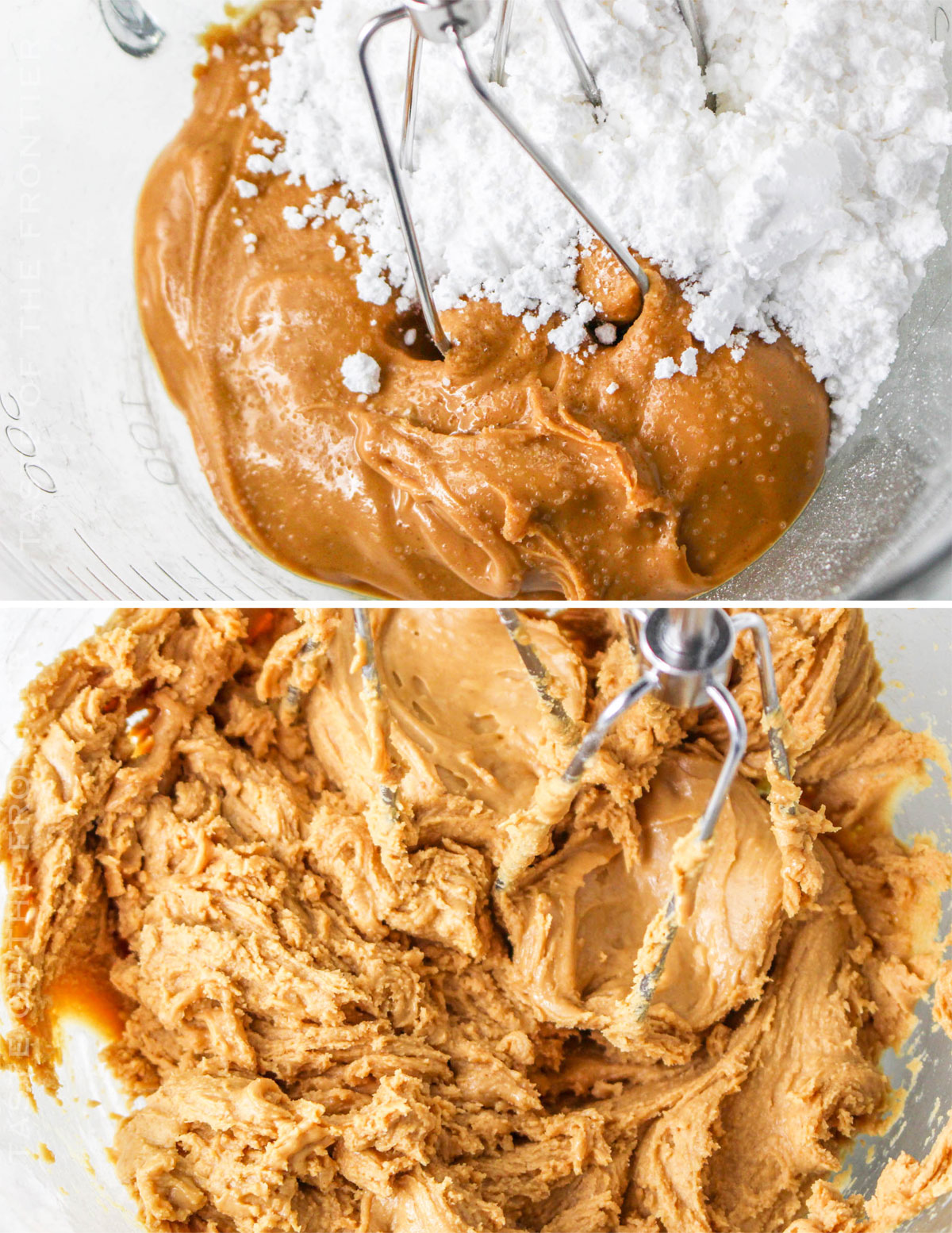 making peanut butter cream filling