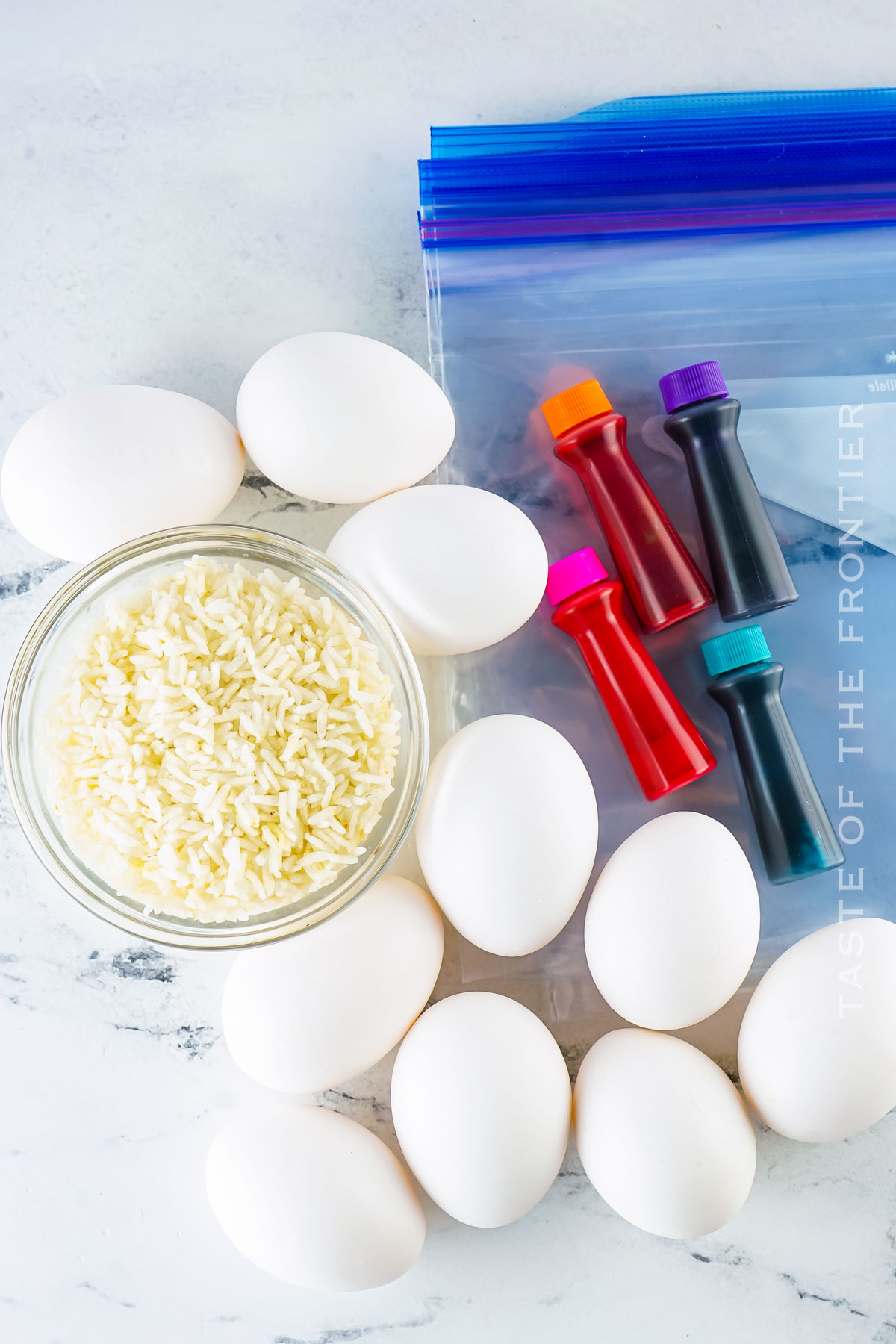 ingredients needed to color eggs