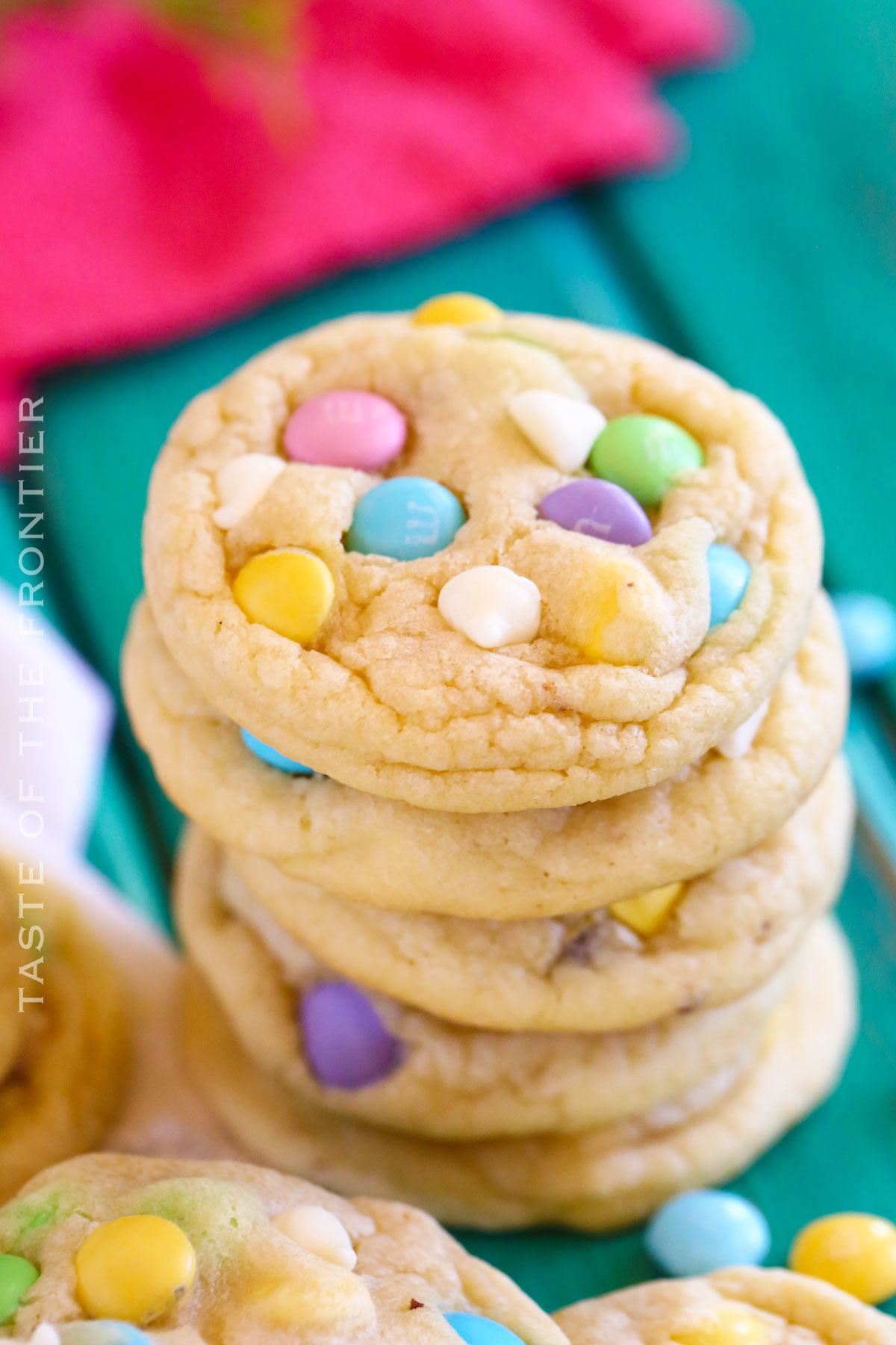 stack of easter cookies