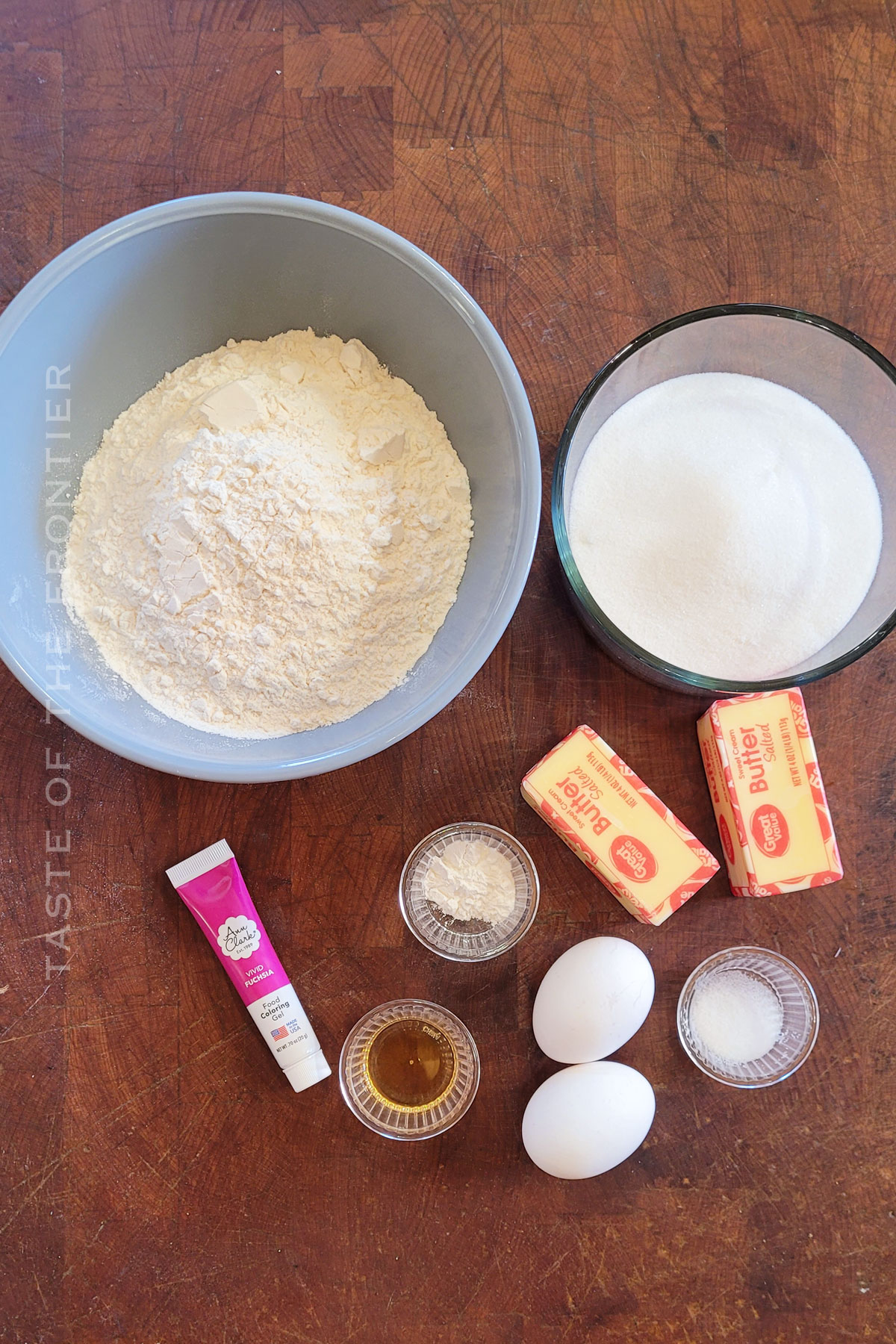 ingredients for Easter Sugar Cookies