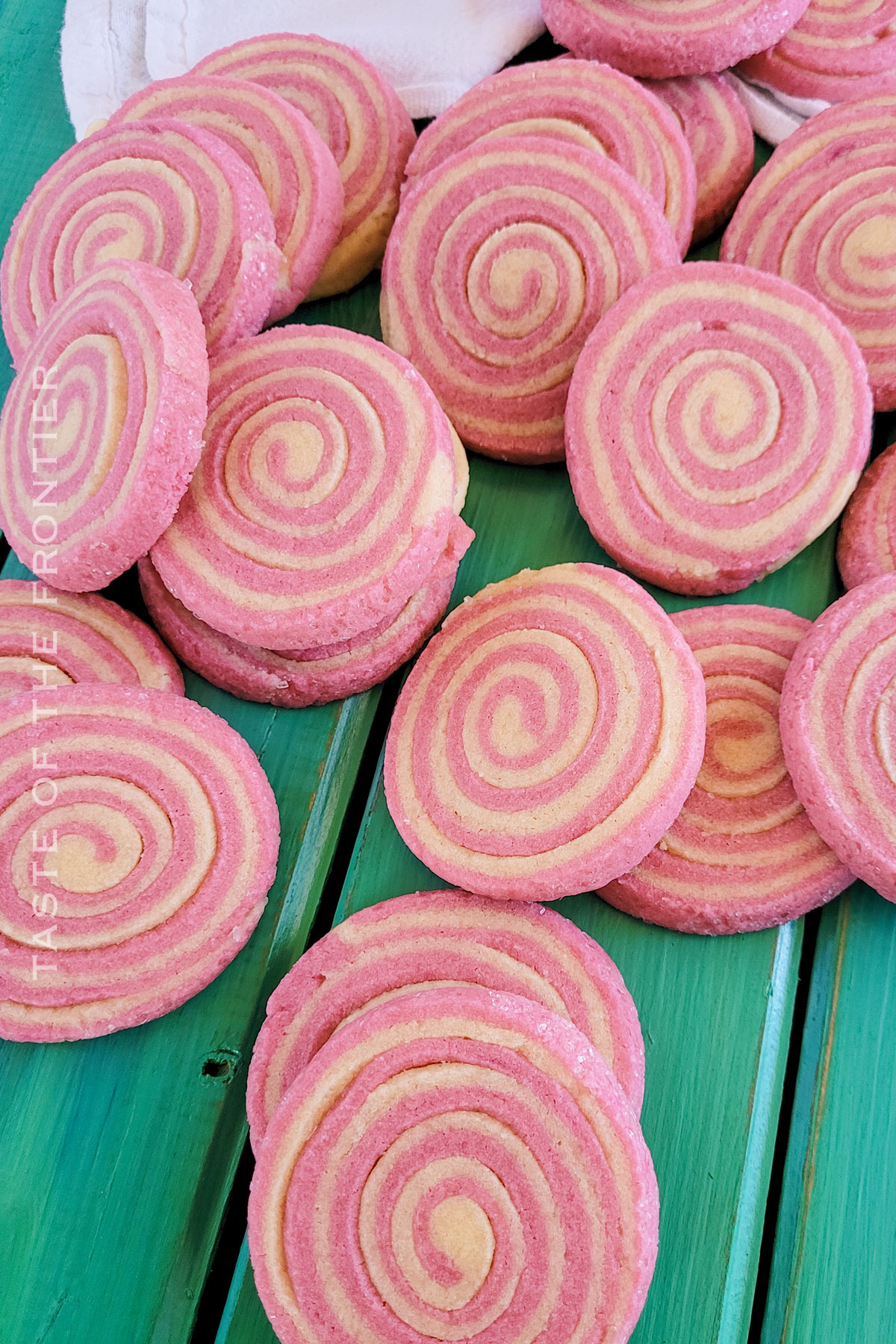 pink and white cookies