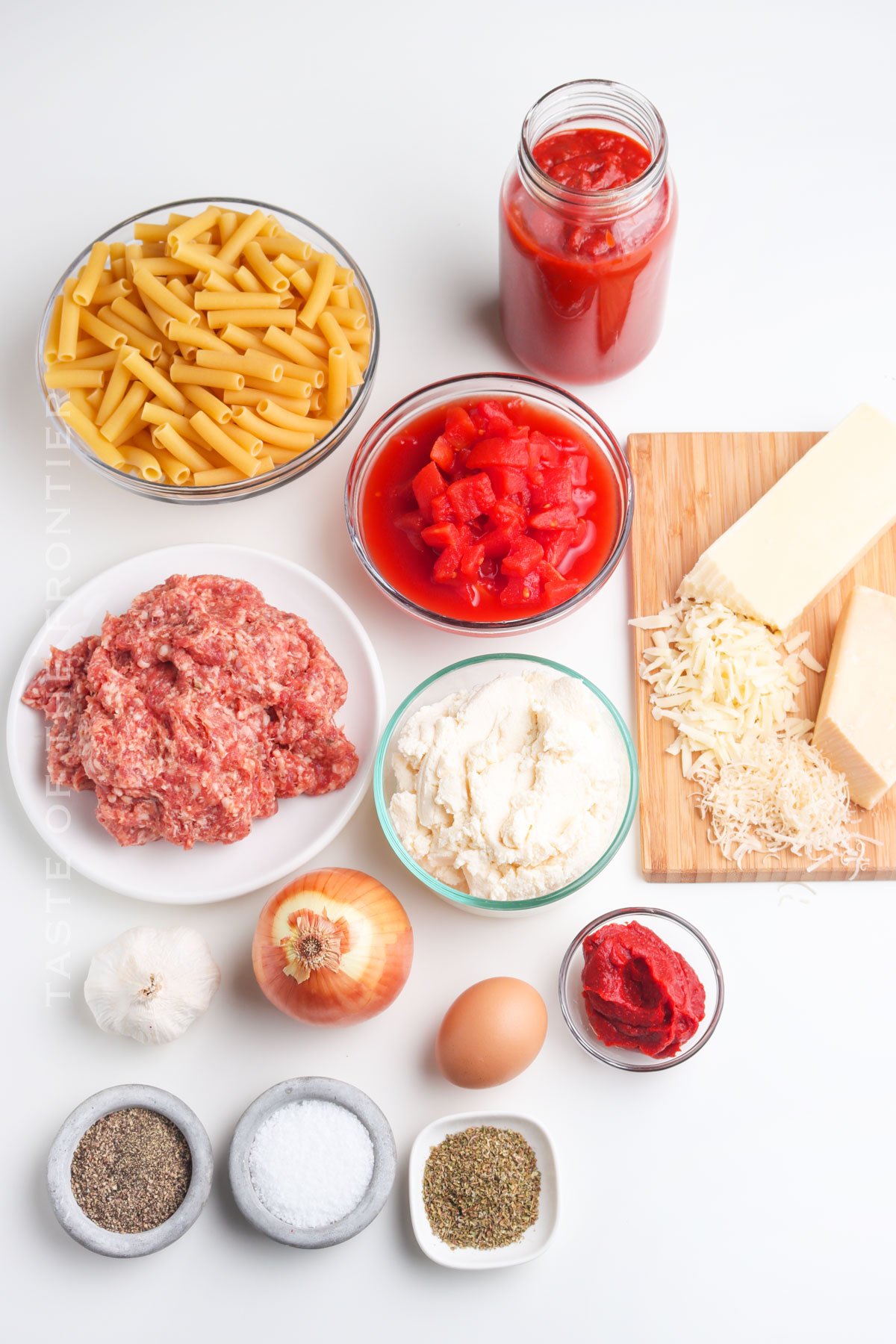 Baked Ziti Ingredients