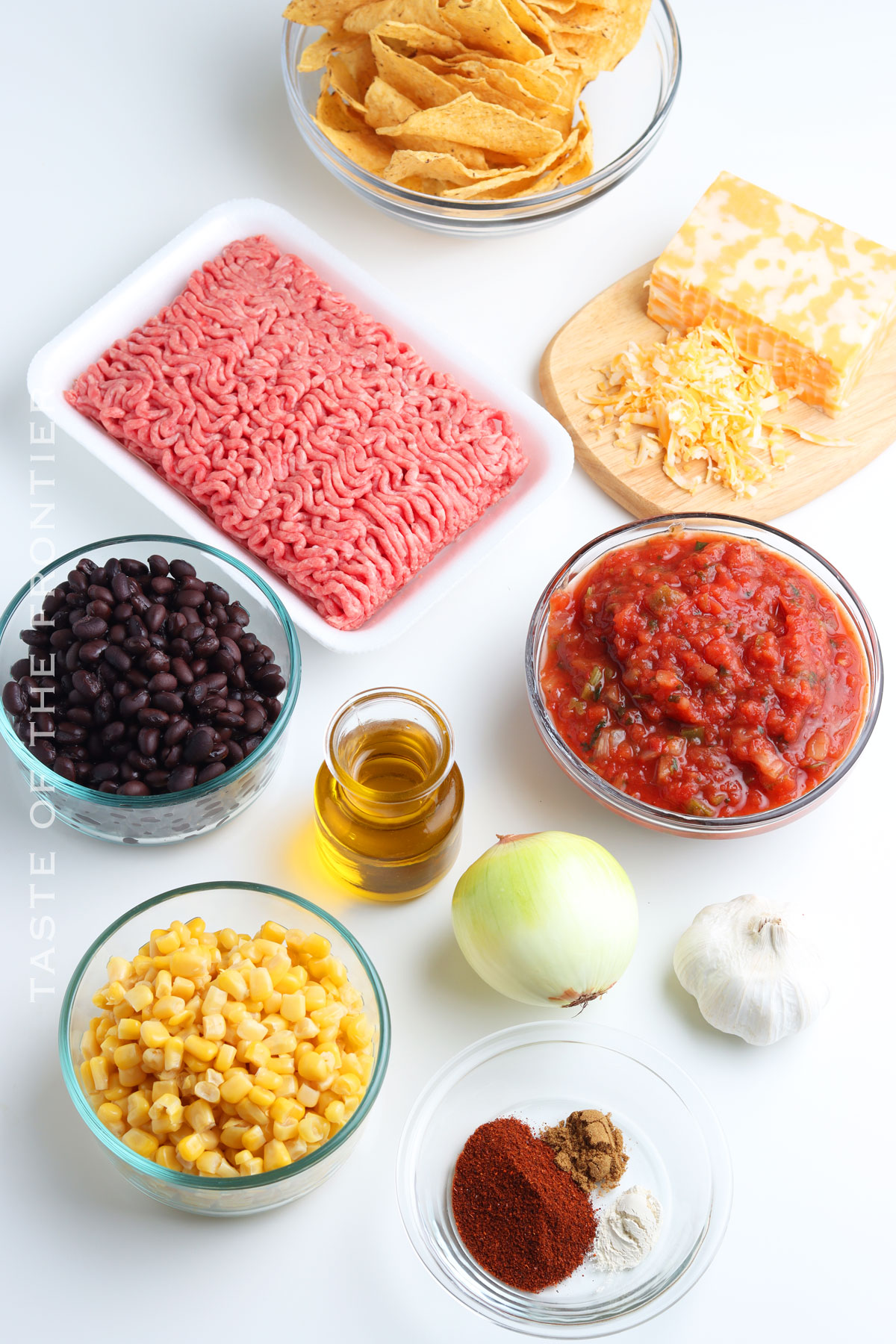 Taco Casserole ingredients