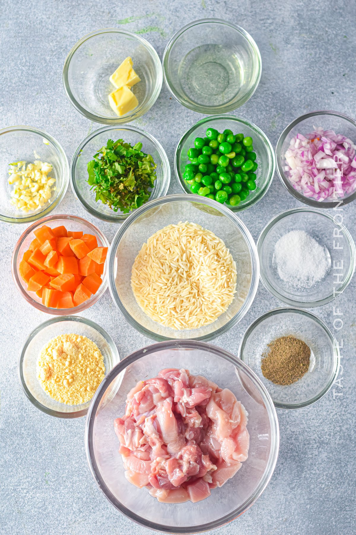 Instant Pot Chicken and Rice Ingredients