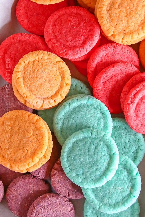 Rainbow Colored Cookies for St Patrick's Day
