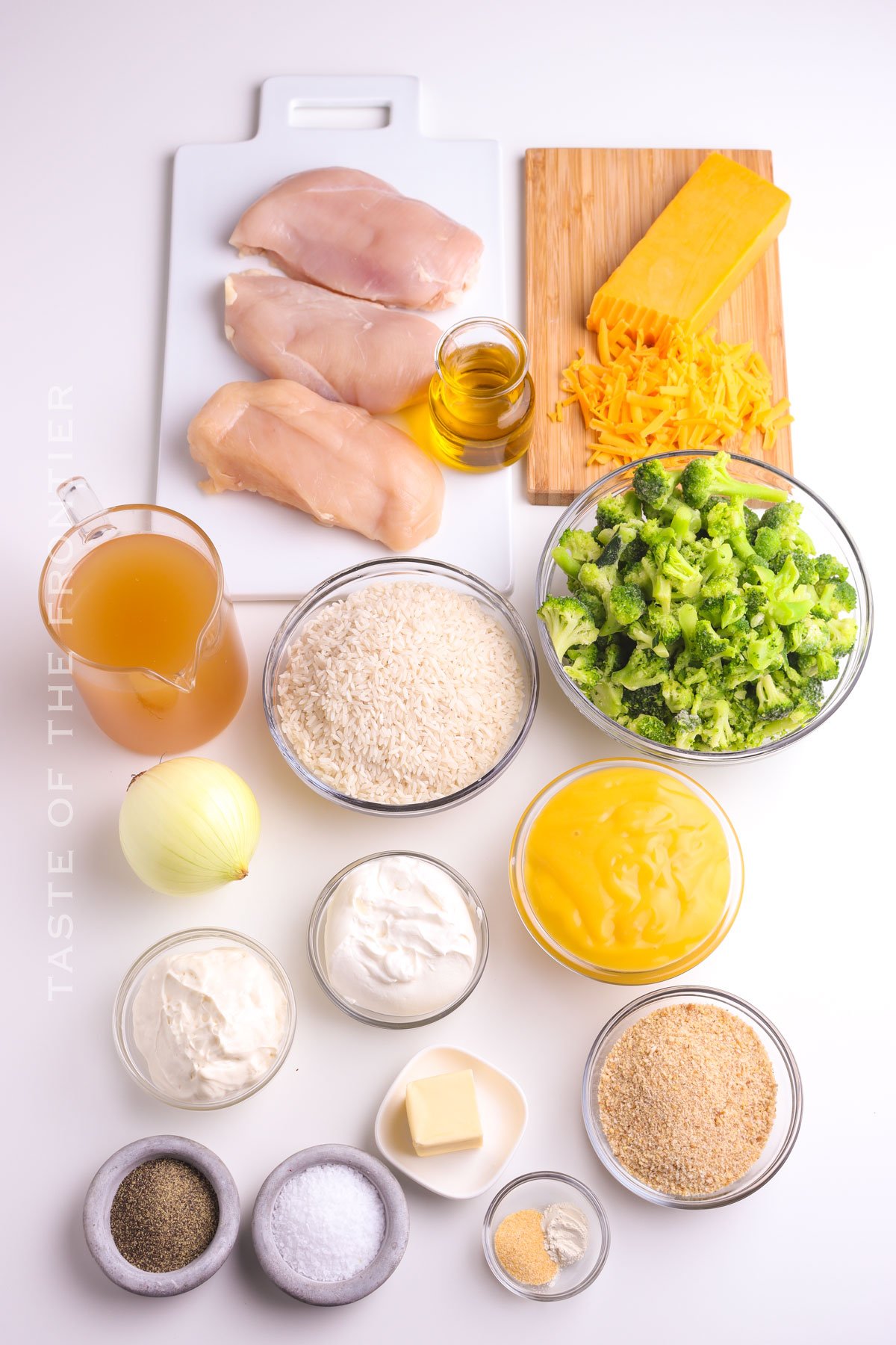 ingredients for Chicken Broccoli Casserole