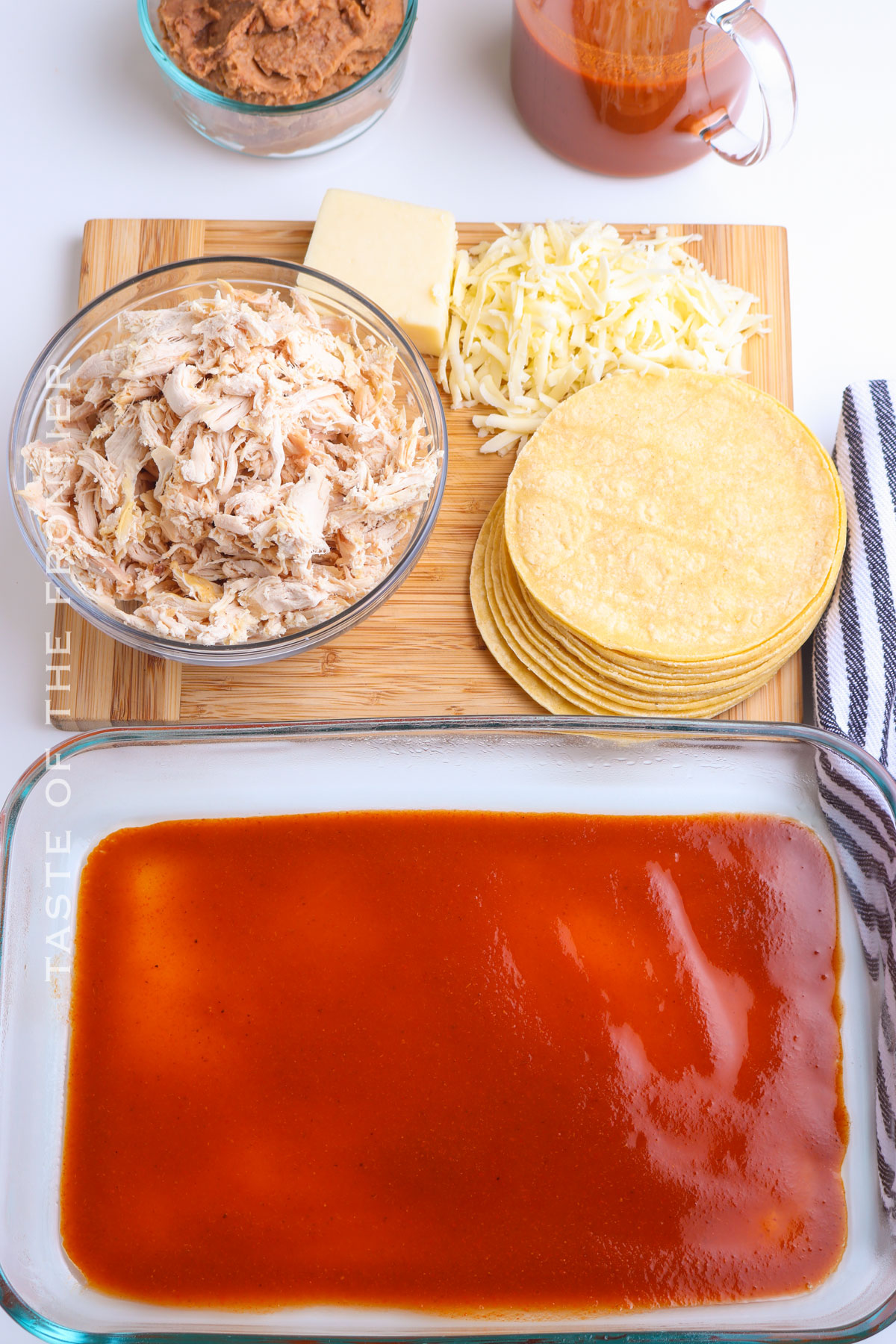 Crockpot Chicken Enchilada Casserole - Taste of the Frontier