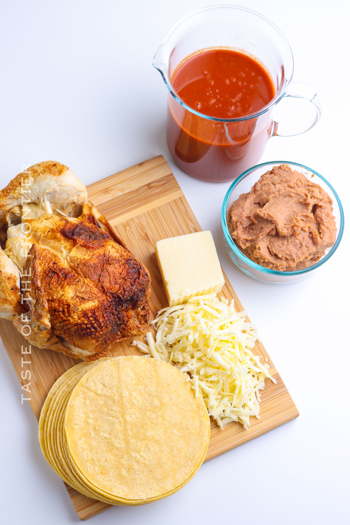 ingredients for Chicken Enchilada Casserole