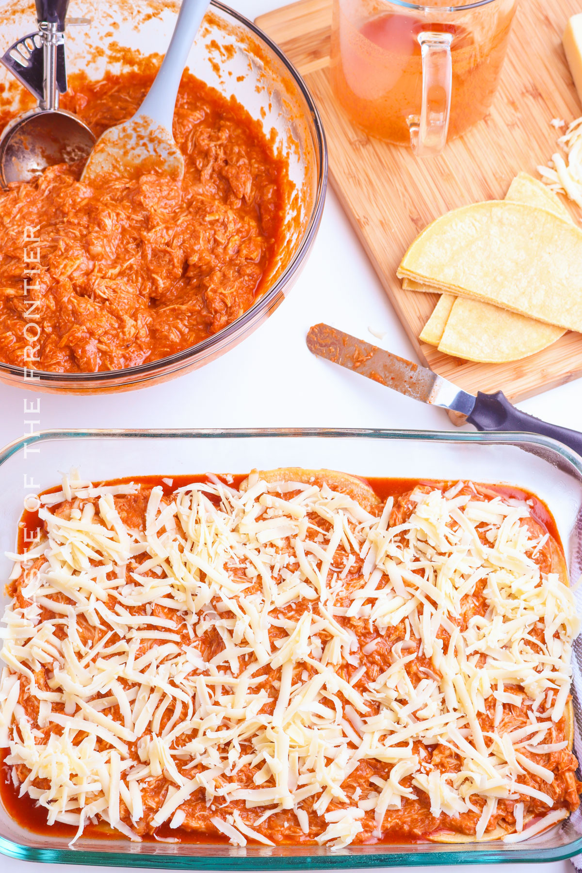 making the casserole