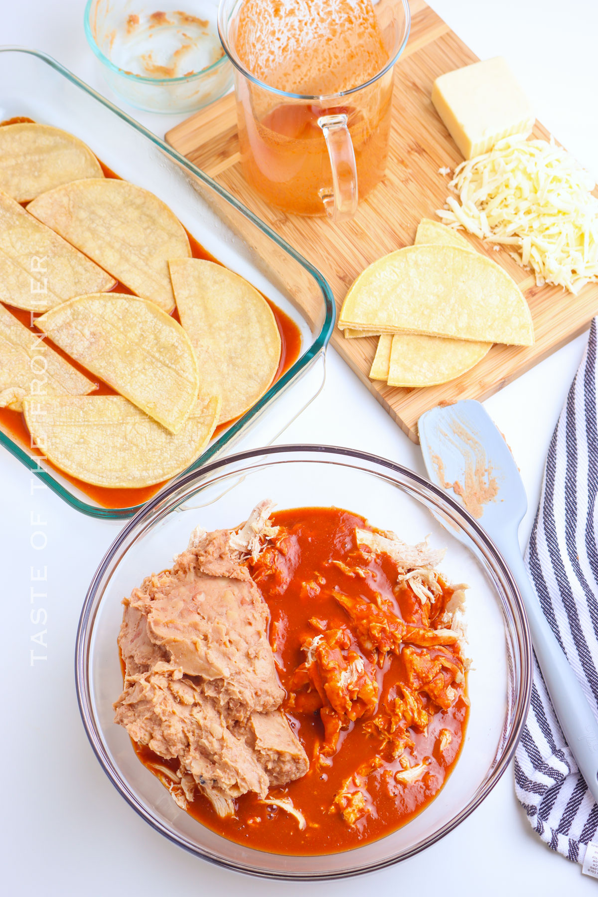 Crockpot Chicken Enchilada Casserole - Taste of the Frontier