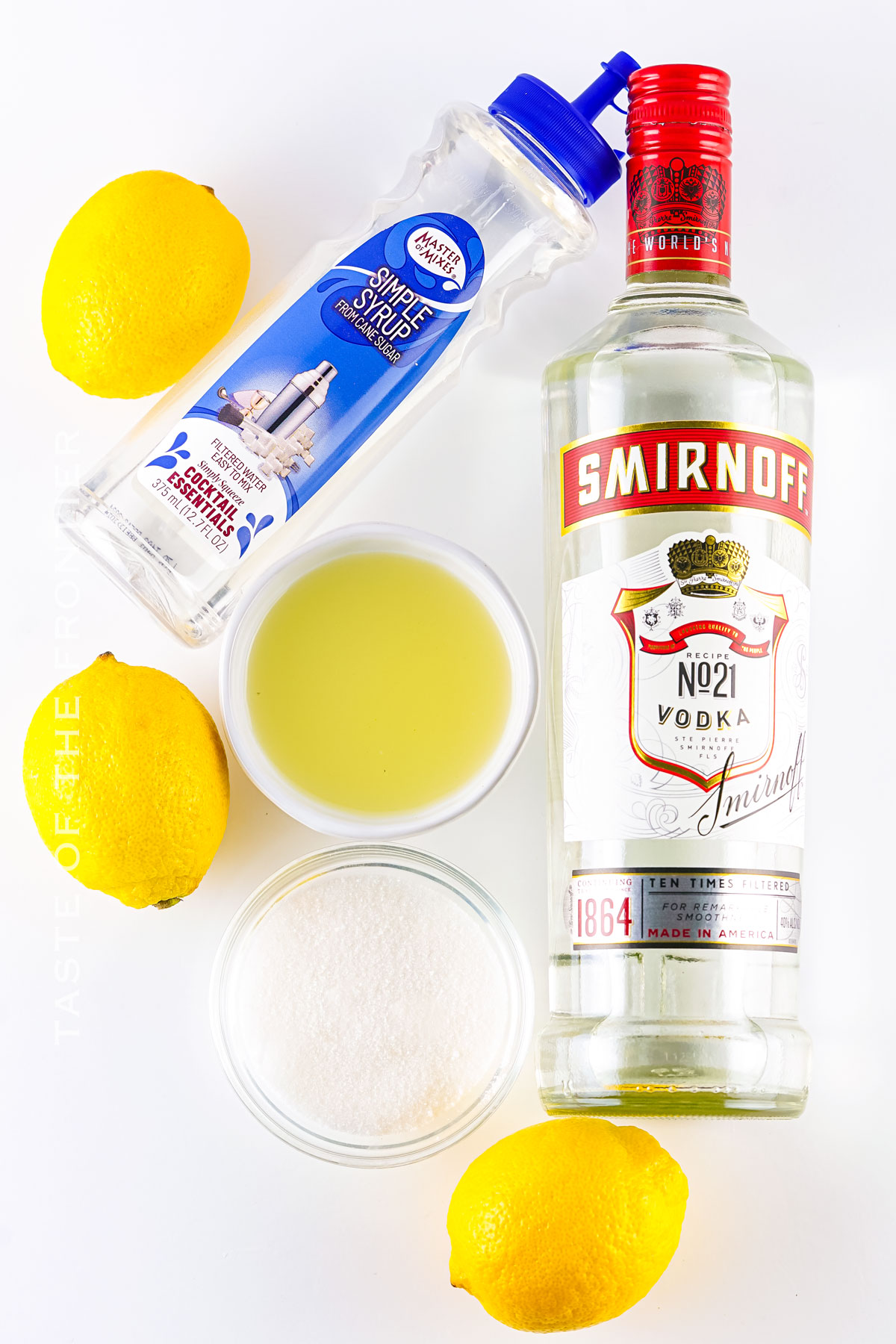 ingredients for Lemon Drop Shots