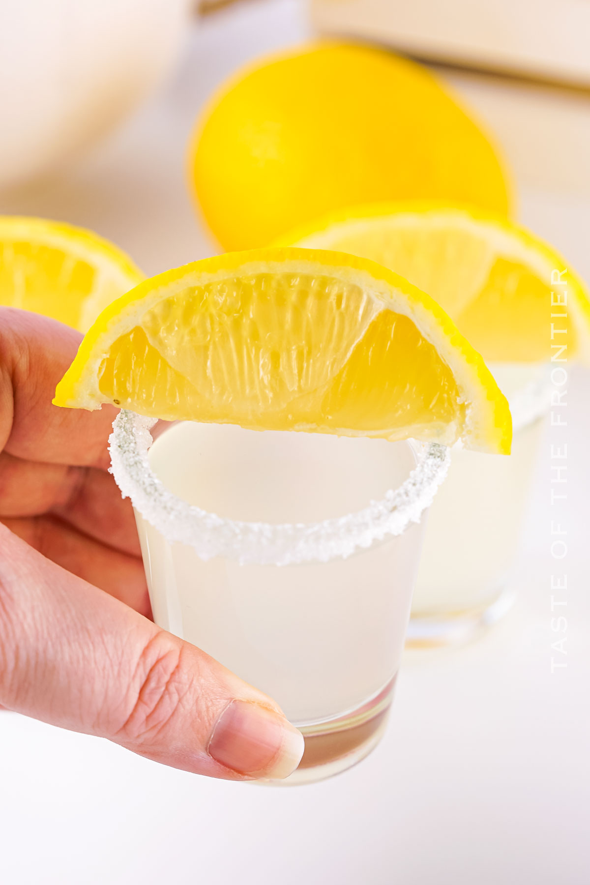 sugared rim on glass