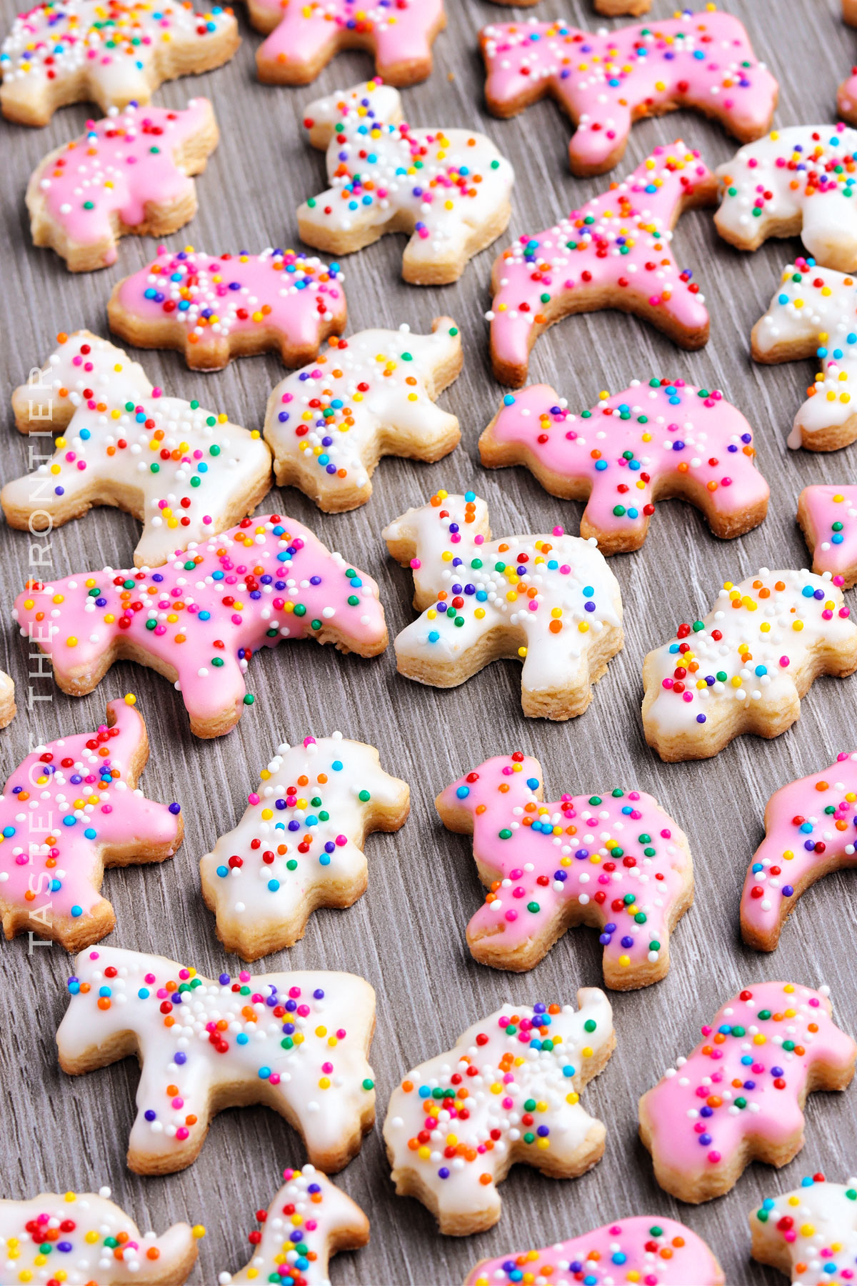 pink and white sprinkle cookies