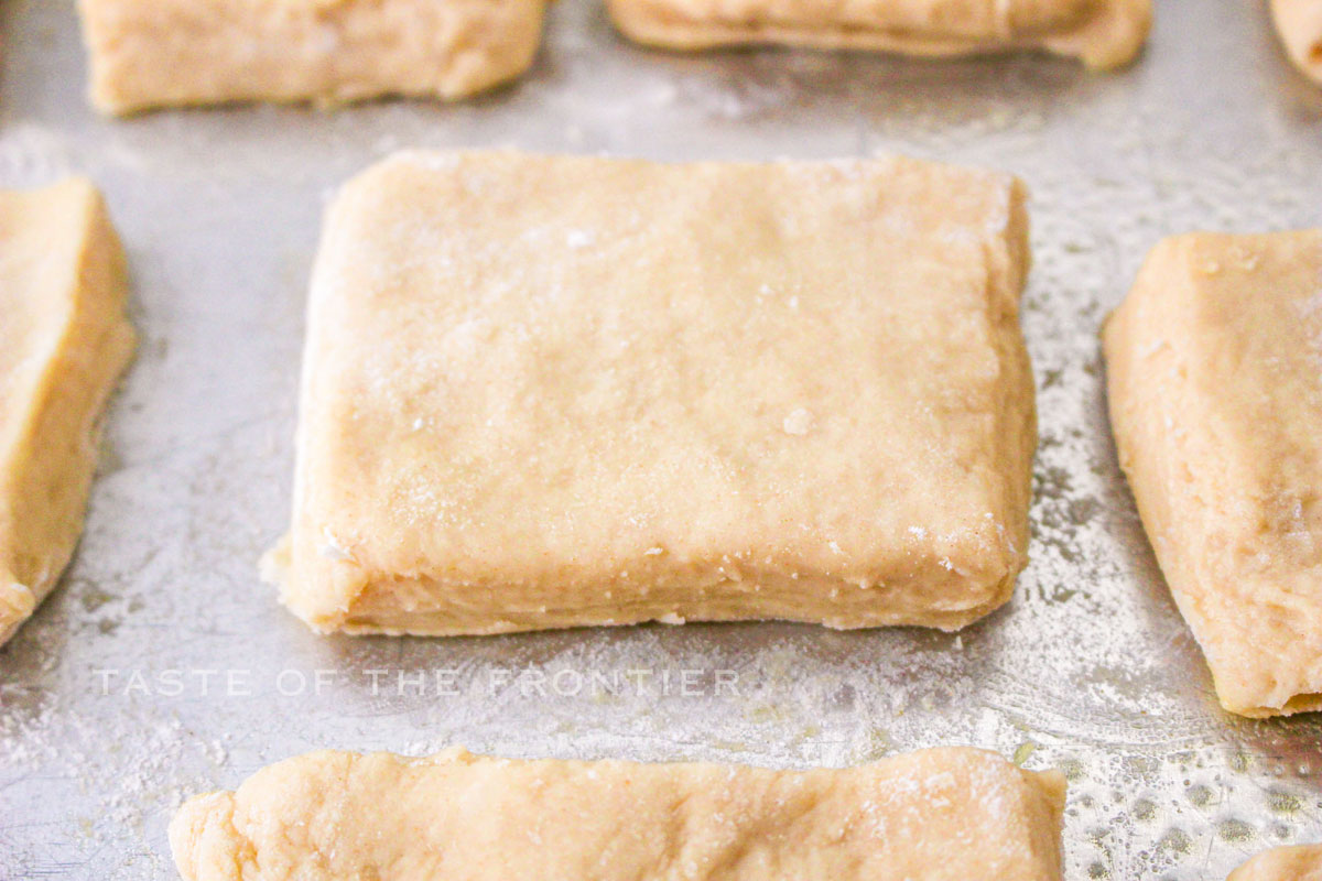 cutting and rising dough