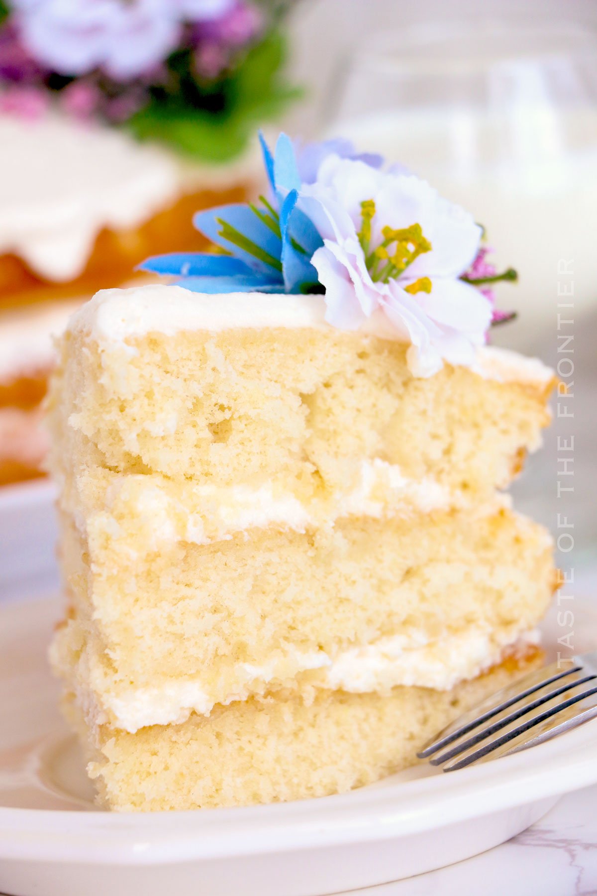 White Cake with flowers