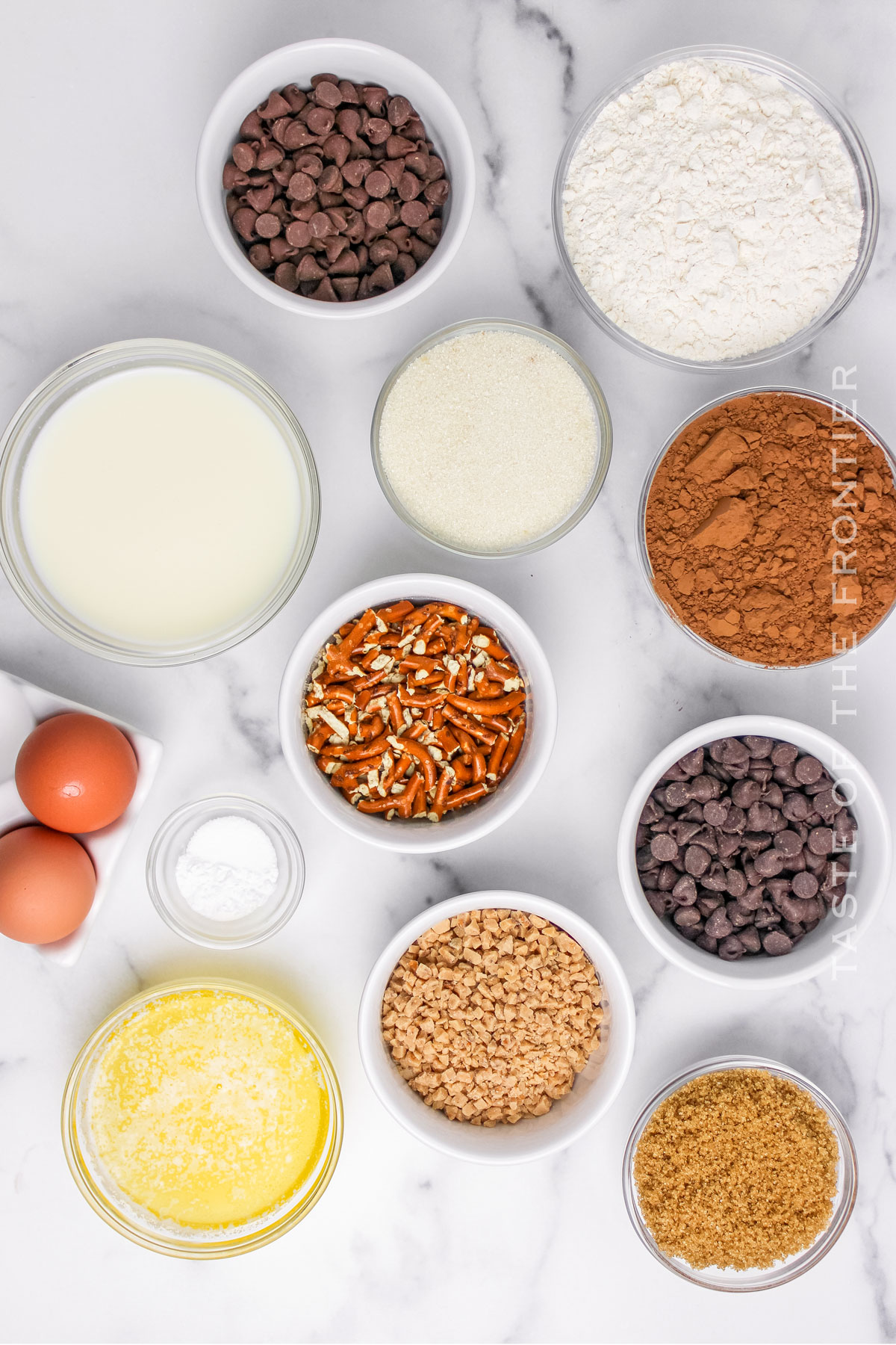 ingredients for Kitchen Sink Brownies