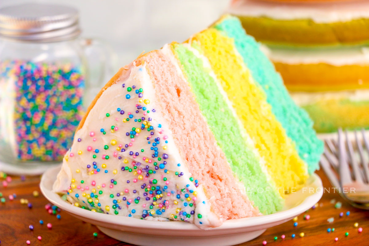 colorful naked cake