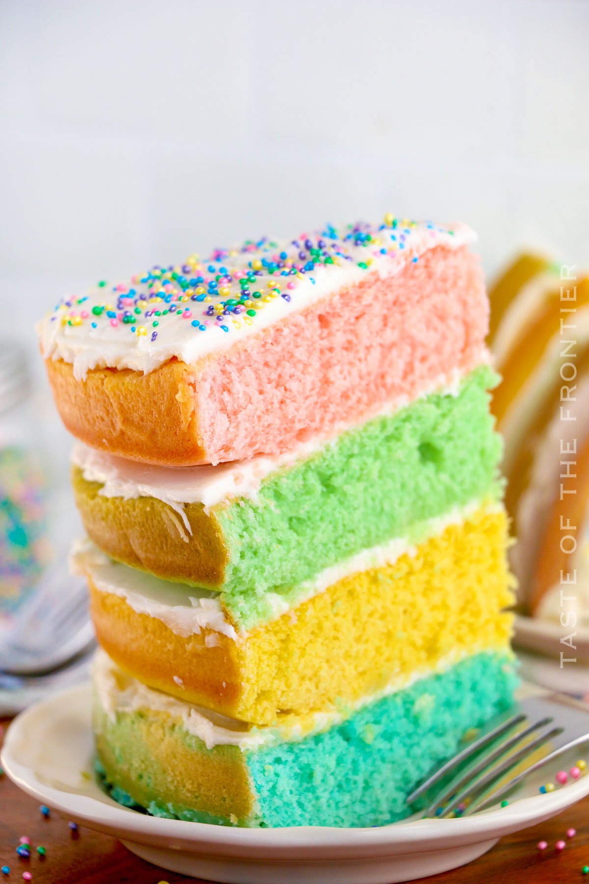 pastel colored cake