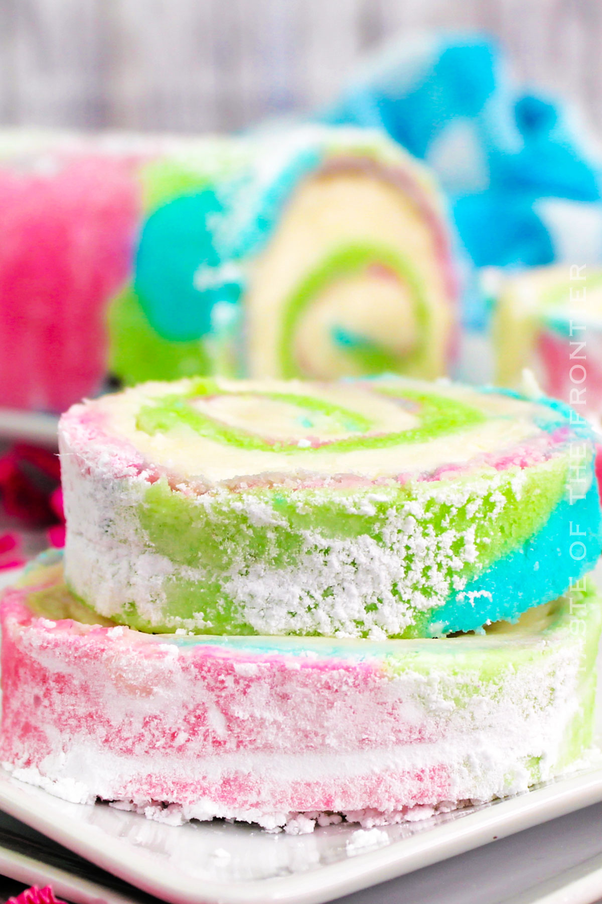 colorful roll cake