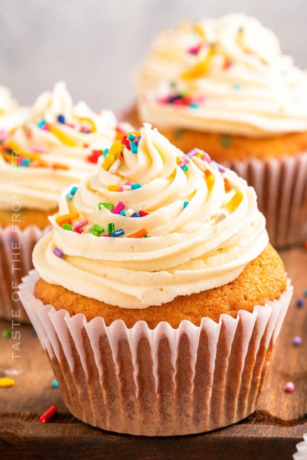 Colorful Confetti Sprinkle Cupcakes