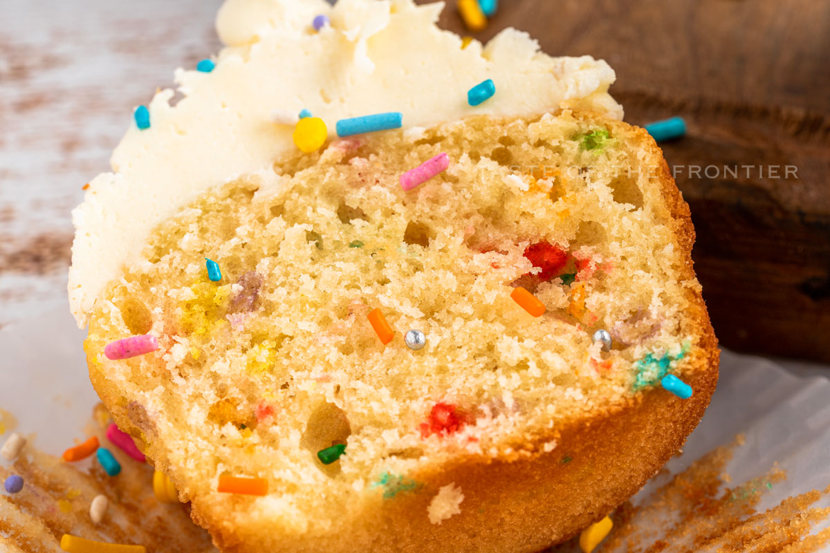 moist cupcakes with sprinkles