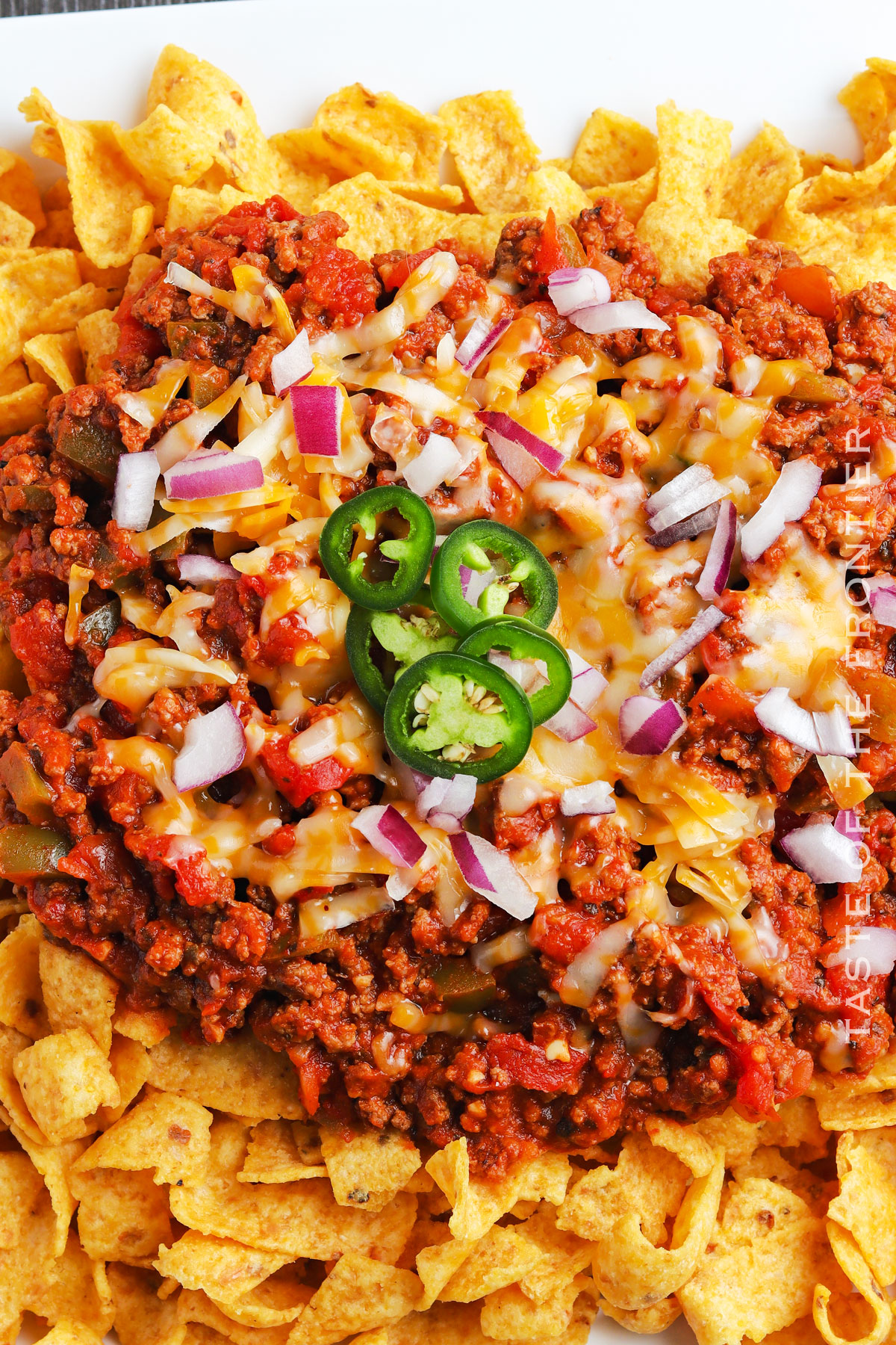 Frito chips with nacho beef