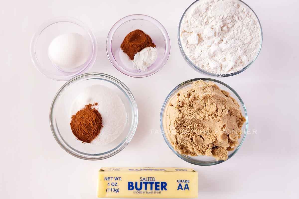 ingredients for Churro Bars