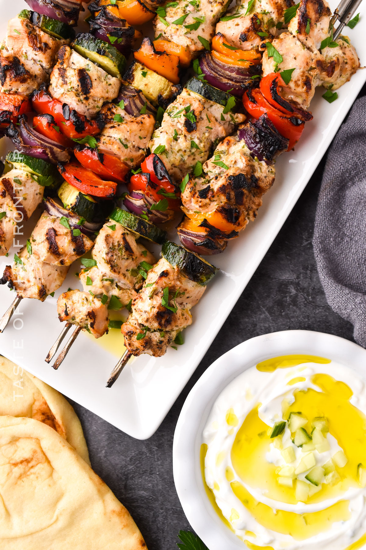 chicken kabobs dinner