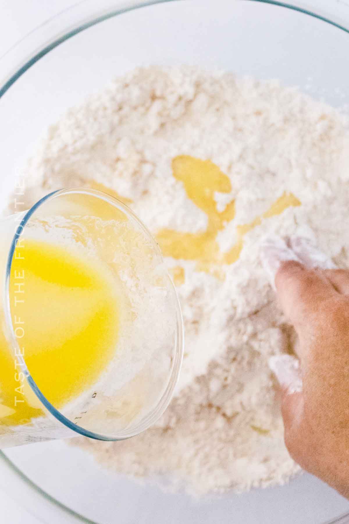 mixing the dough