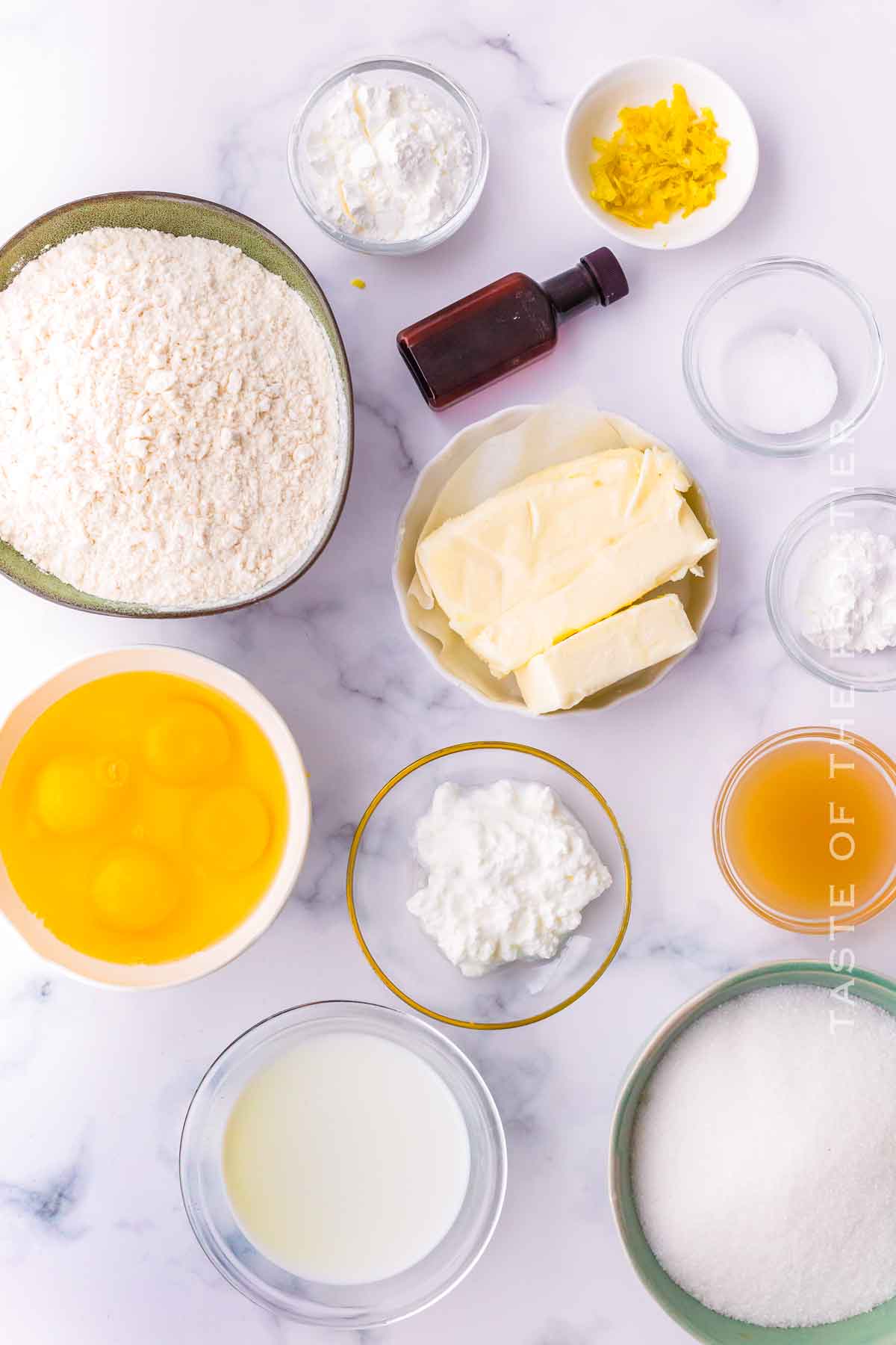 Lemon Bundt Cake ingredients