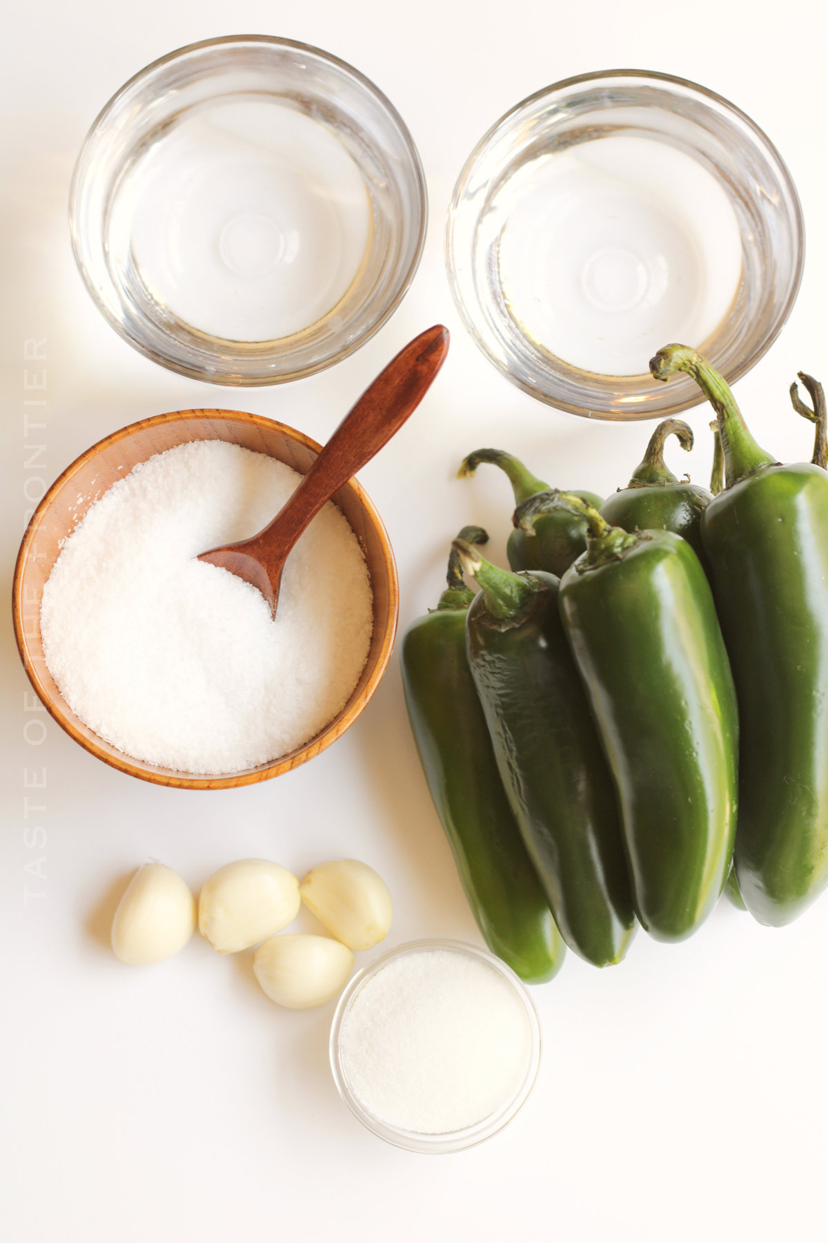 ingredients for Pickled Jalapenos