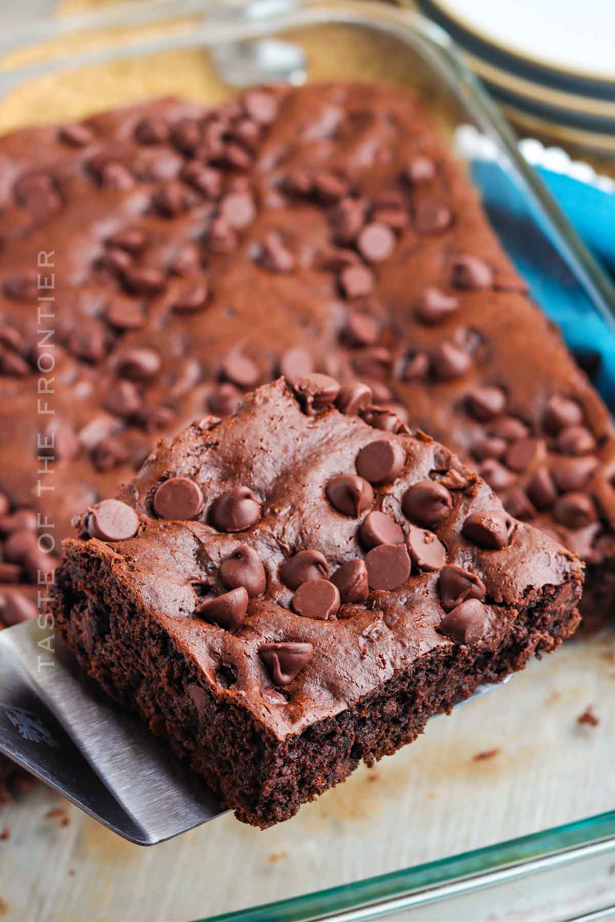 chocolate cake with chocolate chips