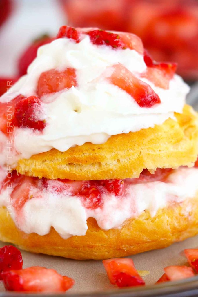 Air Fryer Strawberry Shortcake Taste of the Frontier