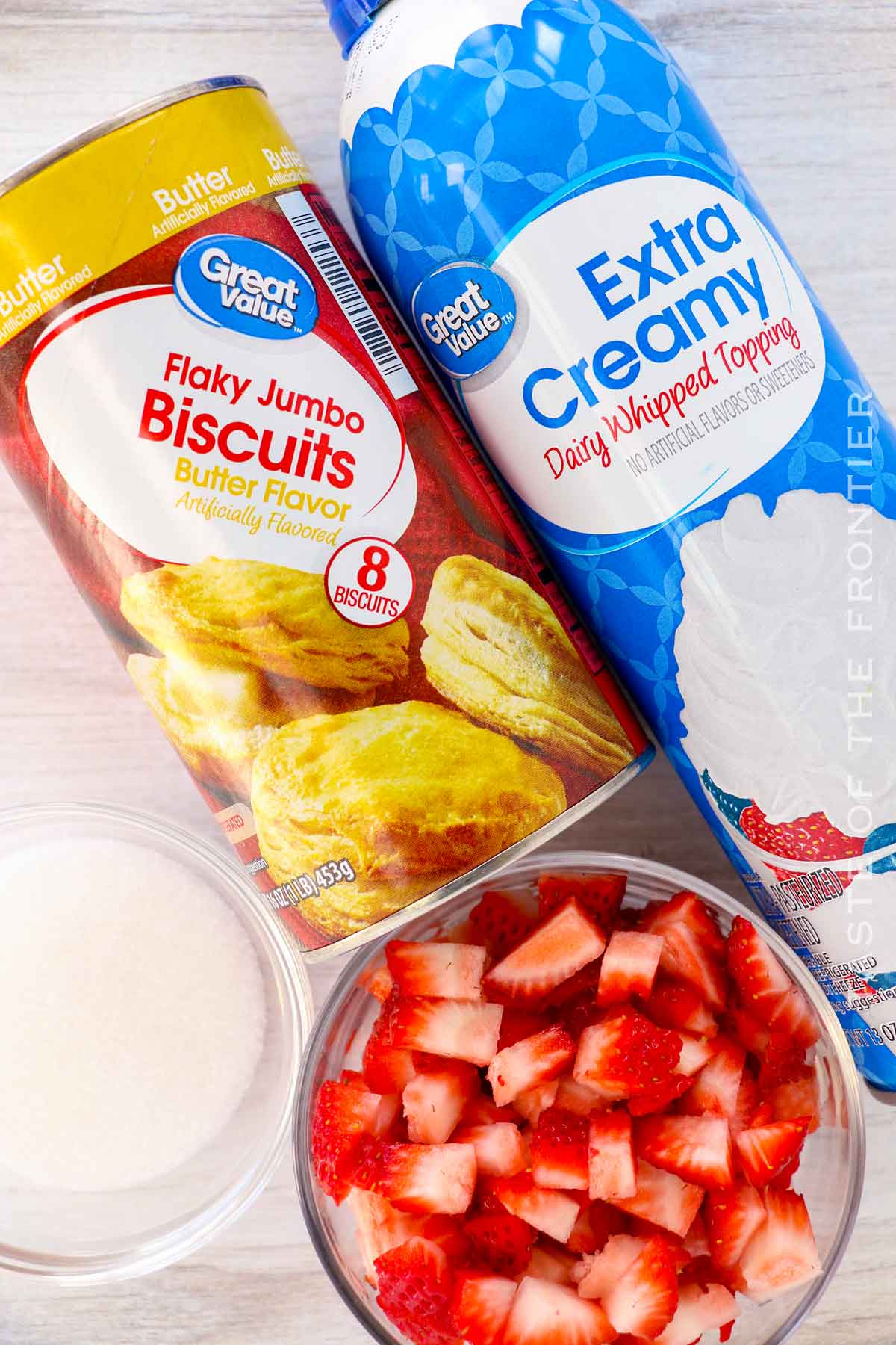 Air Fryer Strawberry Shortcake ingredients