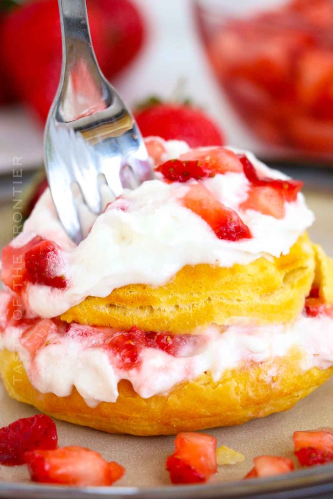 Air Fryer Strawberry Shortcake Taste of the Frontier