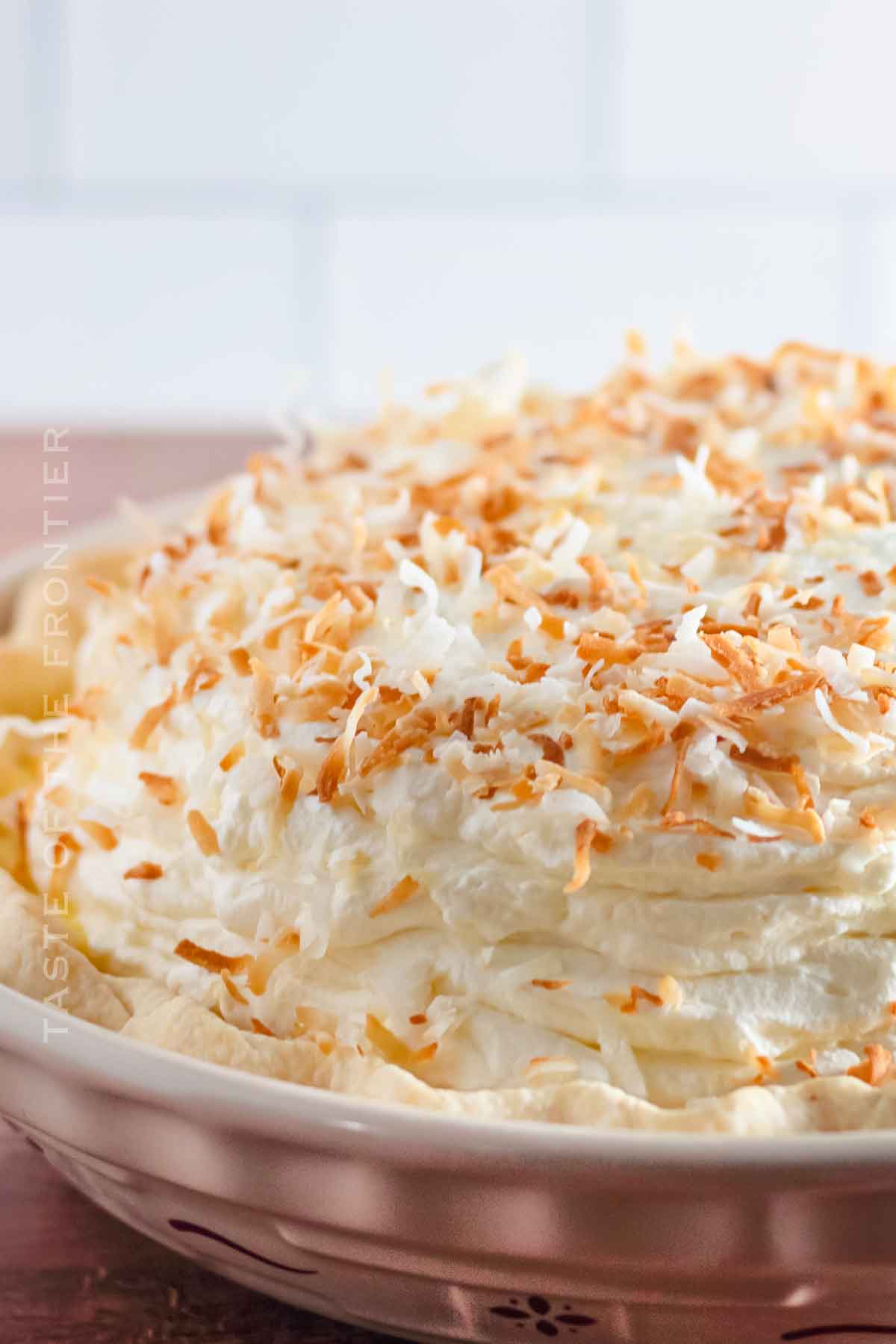 Coconut Cream Pie with Toasted Coconut