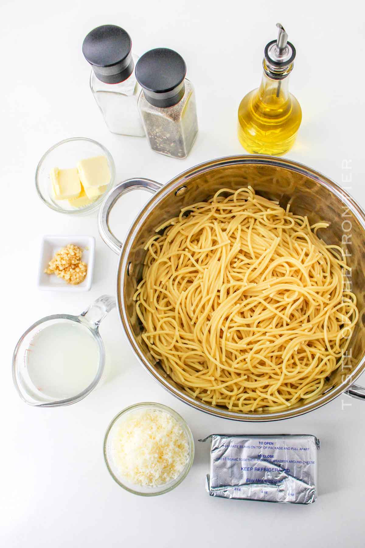 Cream Cheese Pasta ingredients