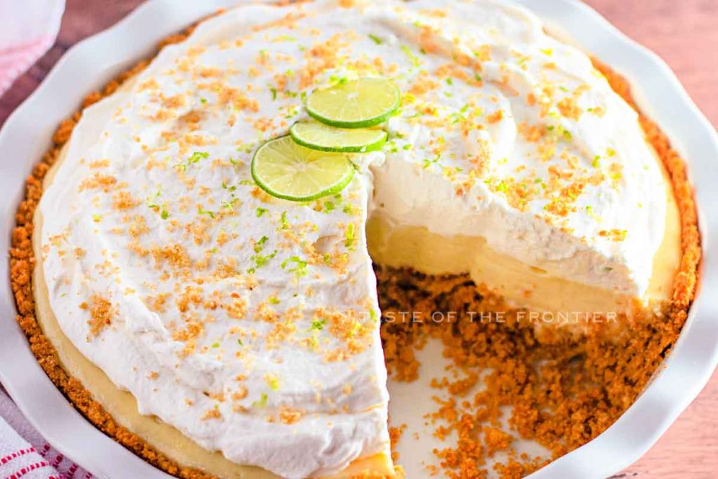 Key Lime Pie with Whipped Cream Taste of the Frontier