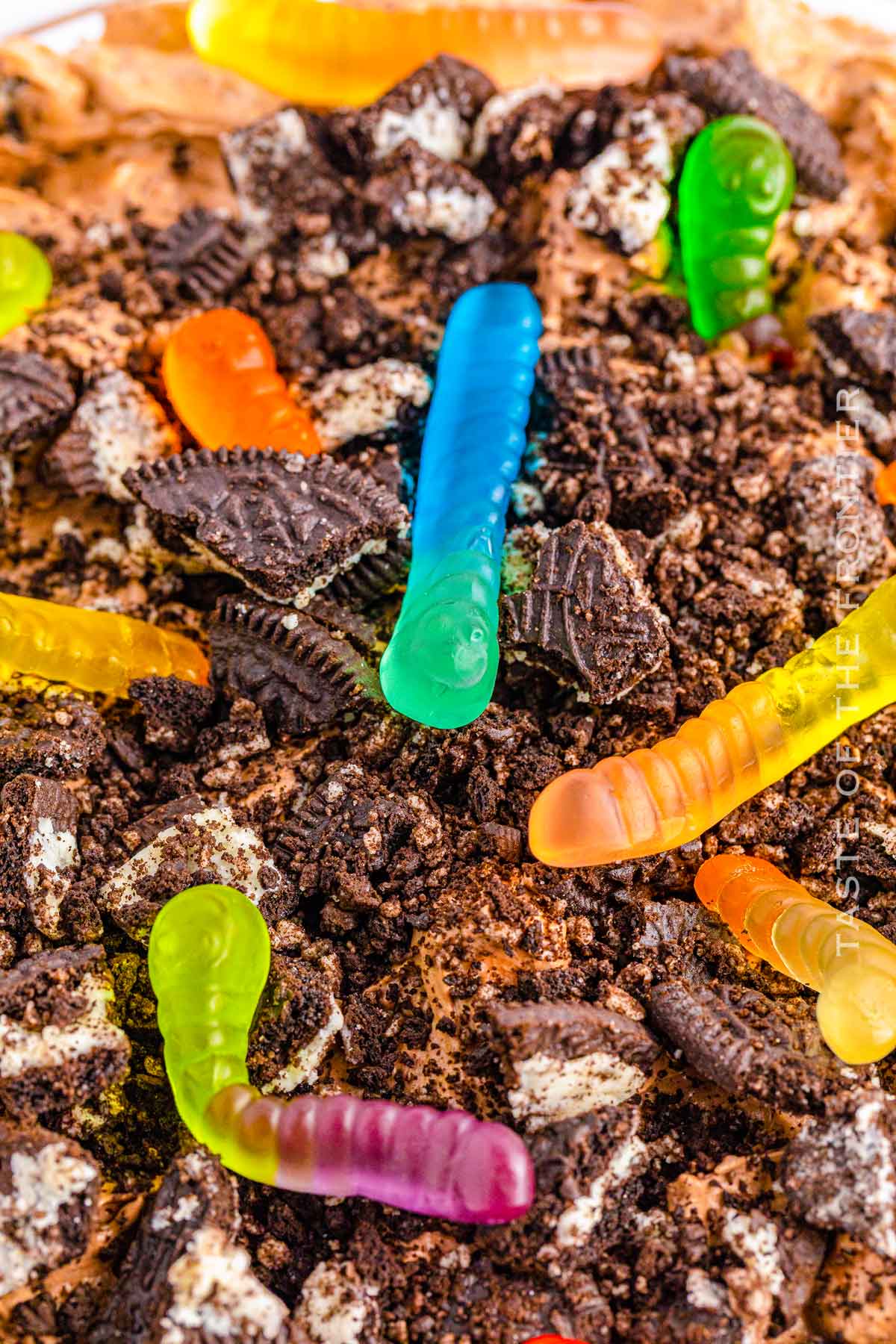 pudding and gummy worms