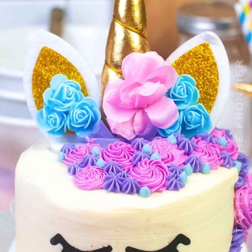 Magical (& easy) Unicorn Birthday Cake - Messy Little Monster