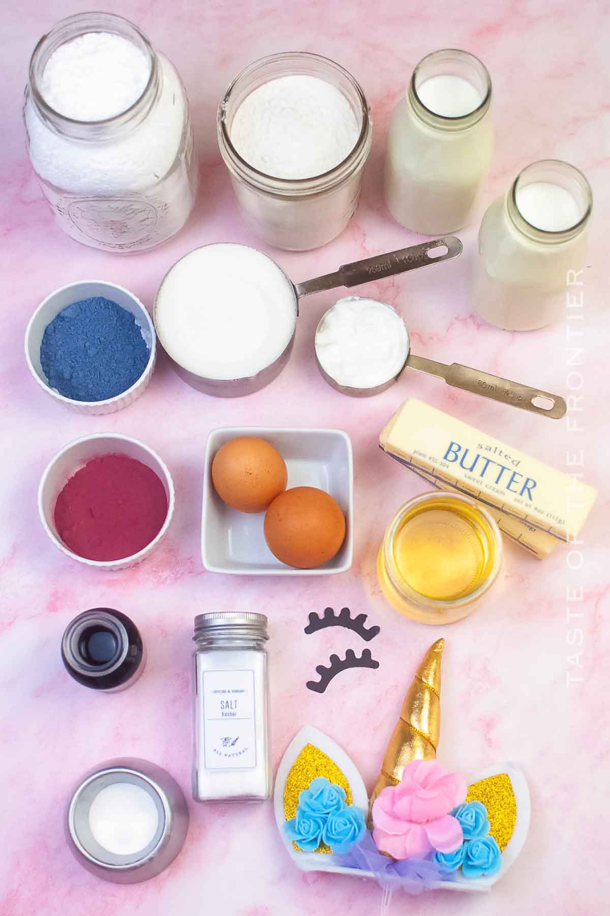 Unicorn Cake Ingredients