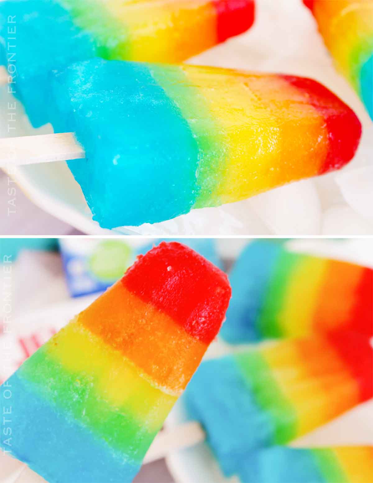 rainbow layers for ice pops