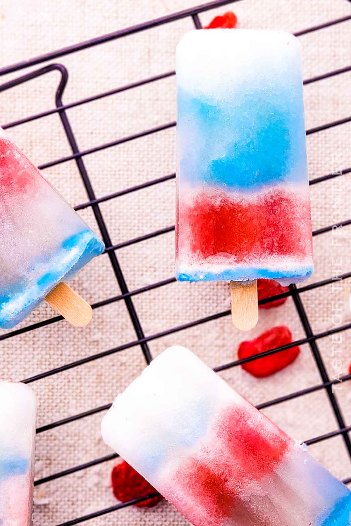 Red White and Blue Popsicles - Only 3 ingredients