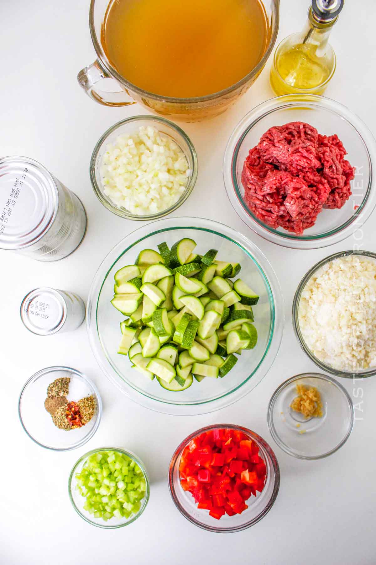 Zucchini Soup ingredients