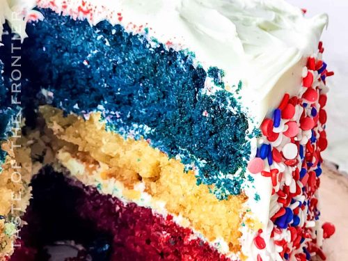 Red White and Blue Cake - Taste of the Frontier