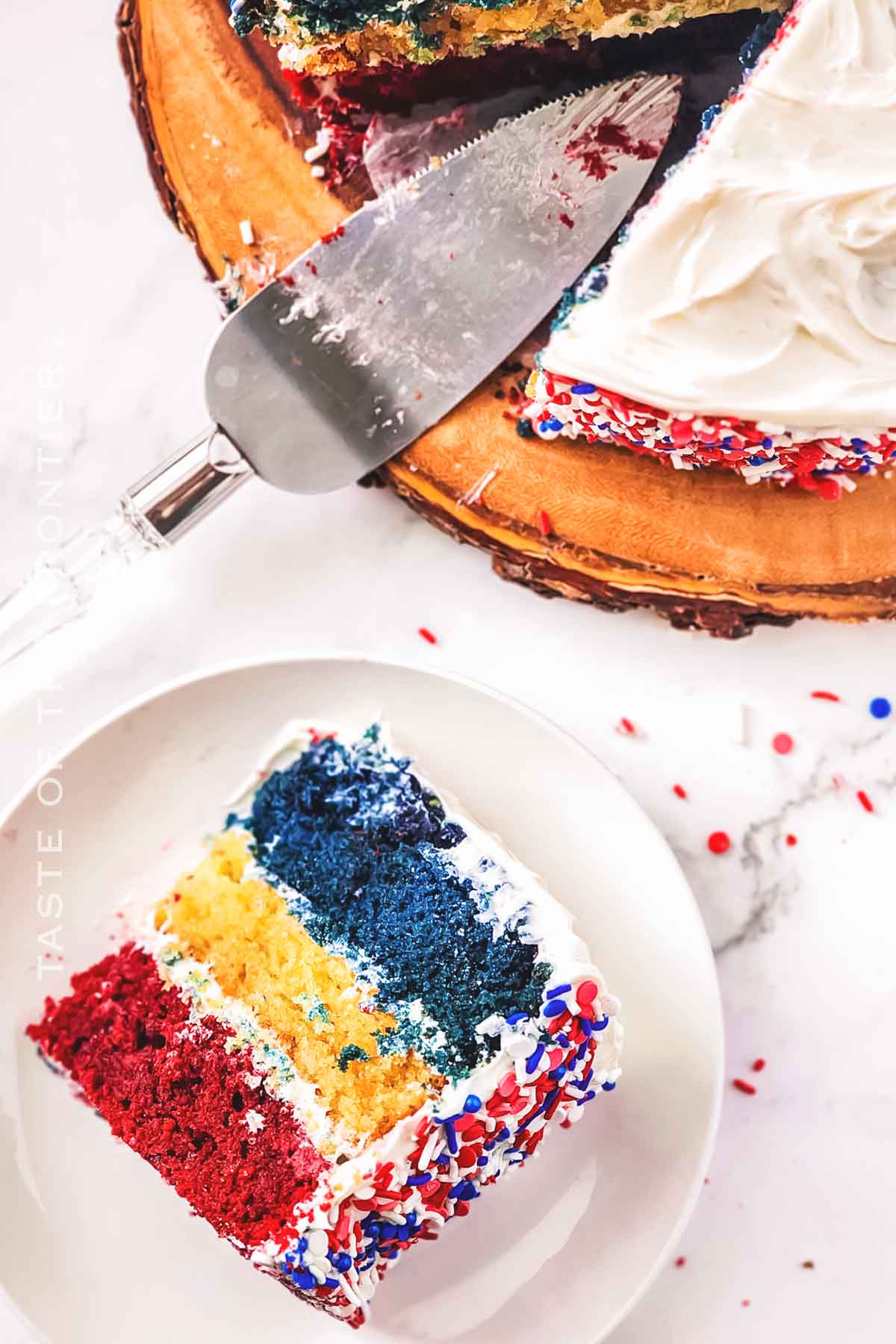 patriotic cake slice