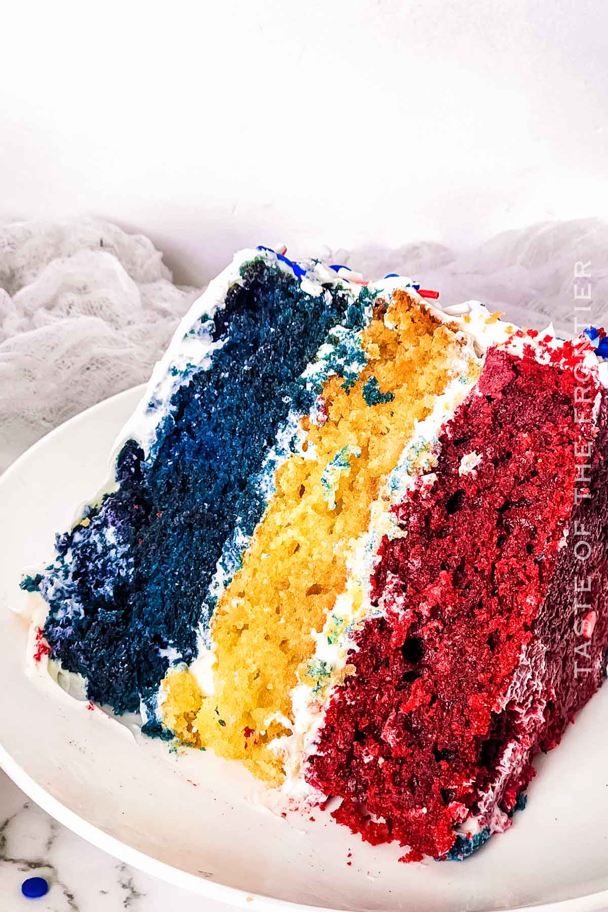 slice of cake - 3 layers different colors
